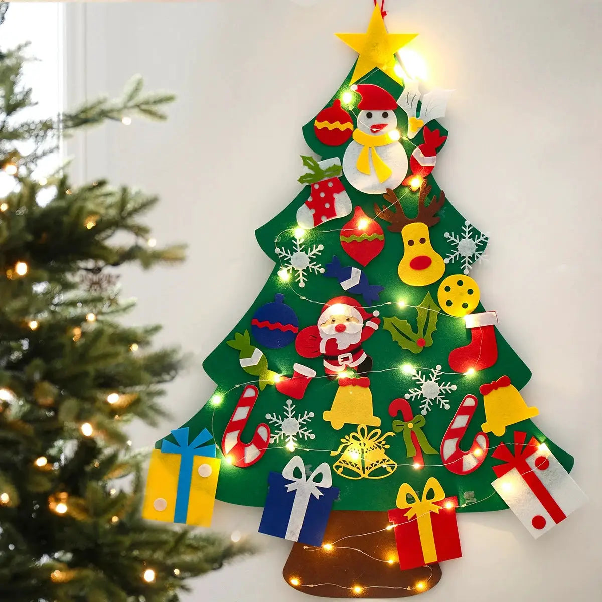 DIY Felt Christmas Tree Decoration Kit For Home Decor Xmas Navidad Noel 2025 Santa Claus Gift For Kids