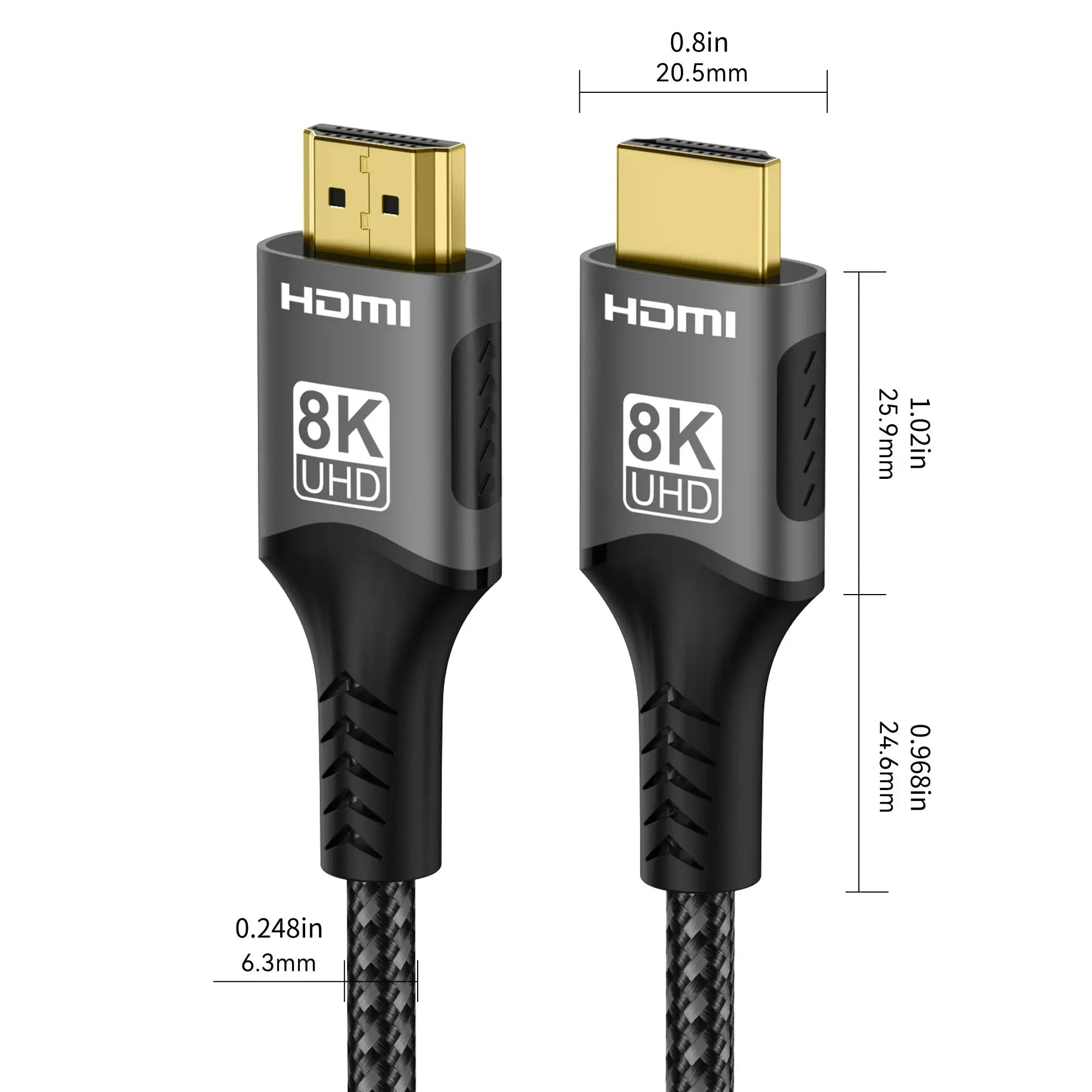 8K HDMI 2.1 Cable 48Gbps Ultra High Speed HDR ARC For RTX PC Laptop Projector TV 8K60Hz 4K120Hz