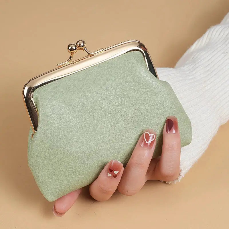 RetroCharm Candy Colored Coin Purse For Women Vintage Style Short Buckle Purse Compact Design