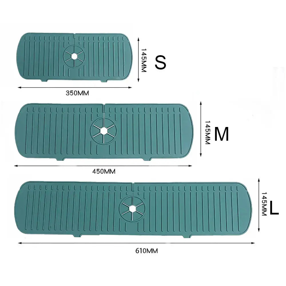 Silicone Drainage Pad For Bathroom And Kitchen Sink Drip Mat Splash Proof Draining Pad Table Heat Insulation Protector
