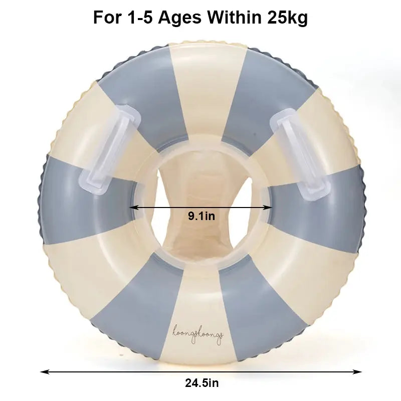 Roosin Baby Pool Float Ring Inflatable Swim Ring For Kids Under Six Safe Buoyancy Seat For Water Play