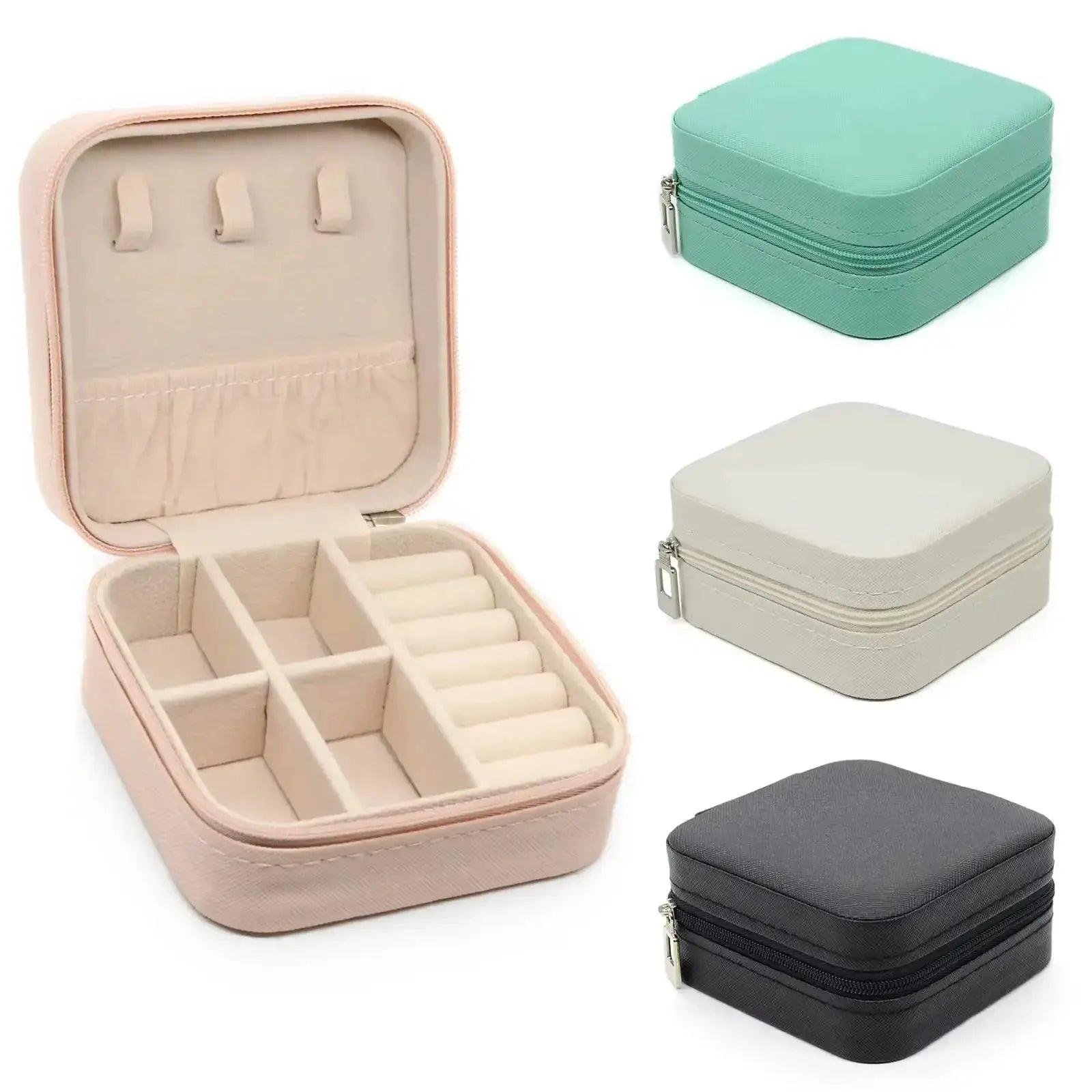 Mini Jewelry Storage Box Portable Home And Travel Display Case For Earrings Necklaces And Rings PU Leather Organizer