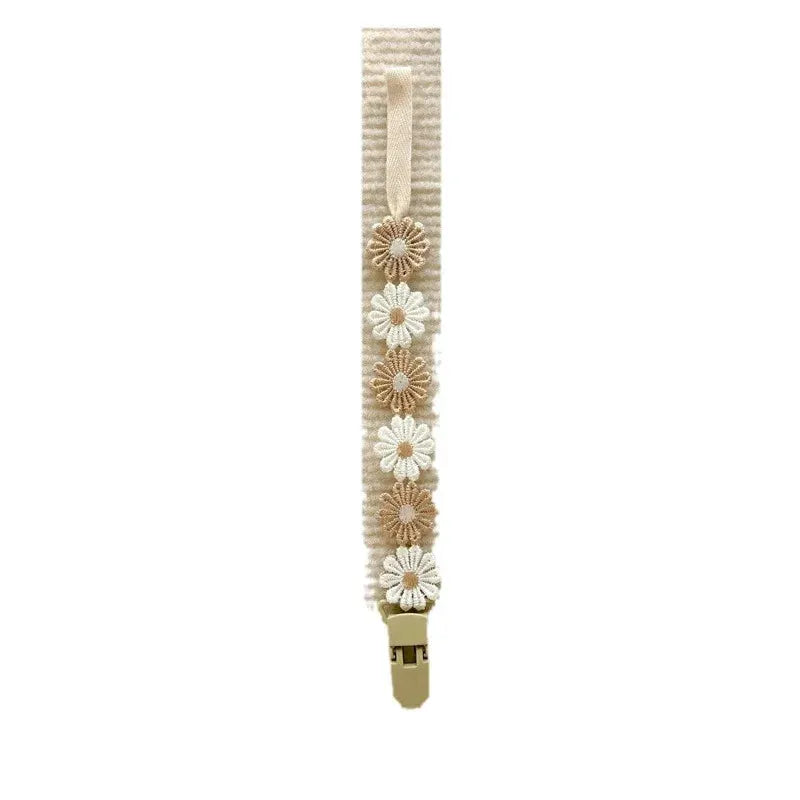 Little Daisy Baby Pacifier Clips and Chain Nipple Holder For Toddlers Girls Baby Shower Gift Baby Accessories