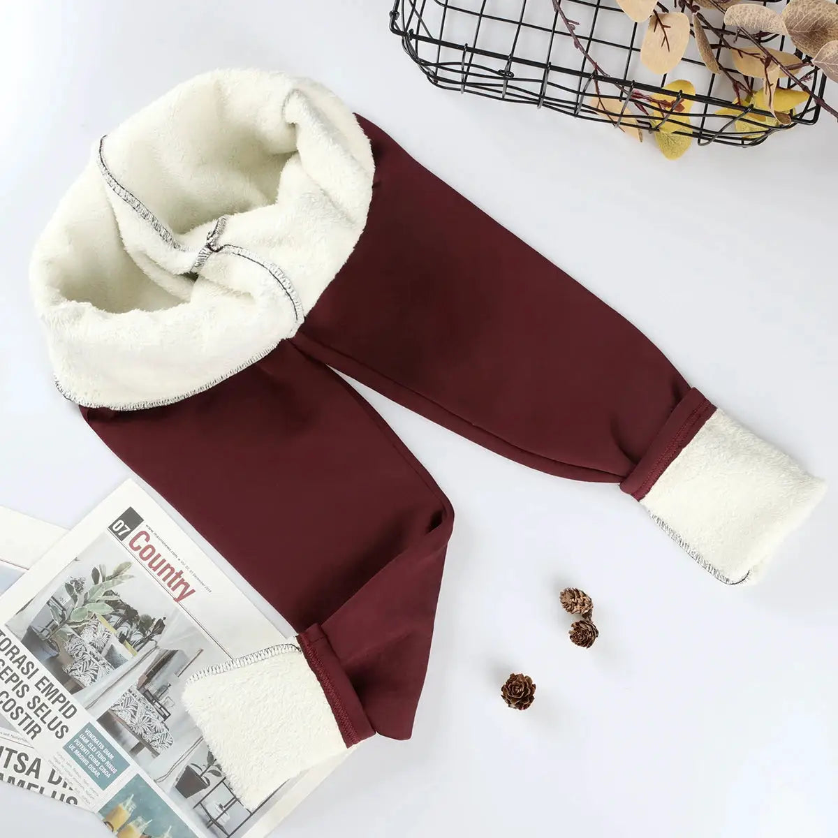 Velvet Bloom Winter Velvet Leggings High Waist Thermal Leggings For Outdoor Warmth And Comfort