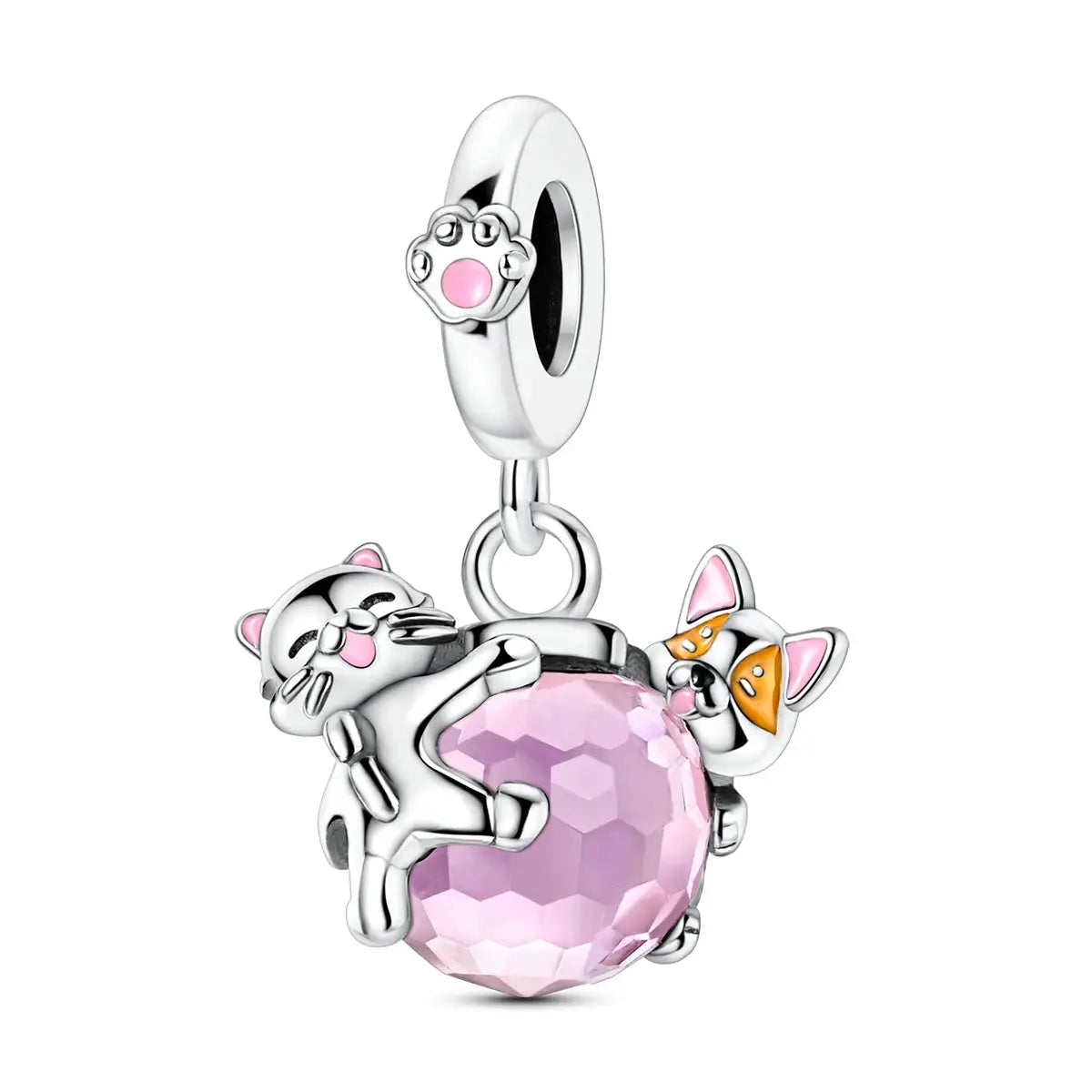925 Silver Charm Openable Nesting Doll Rose Princess Dress Pendant for Bracelet DIY Fashion Jewelry