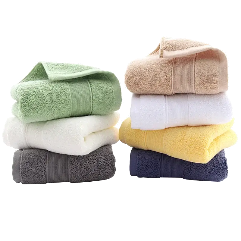 Two Pack Thickened Cotton Face Towels 100 Percent Cotton Absorbent Soft Bath Towels For Adults
