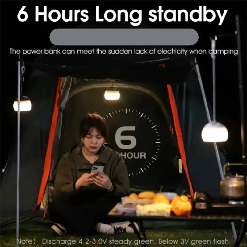 West Biking Camping Tent Hanging Light USB Rechargeable LED Lantern For Outdoor Camping Hiking And Emergency