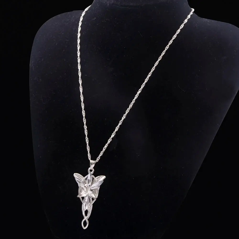 Arwen Evenstar Necklace with silver chain and crystal star pendant