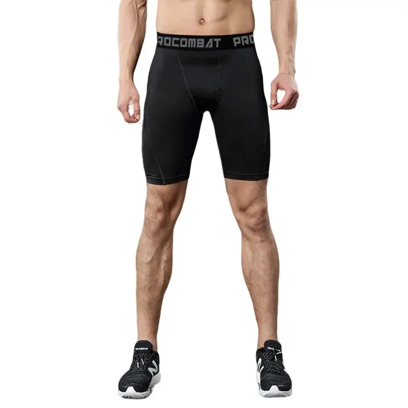 Mens Bodybuilding Compression Tights for Gym Workouts Elastic Skin Tight Leggings for Men
