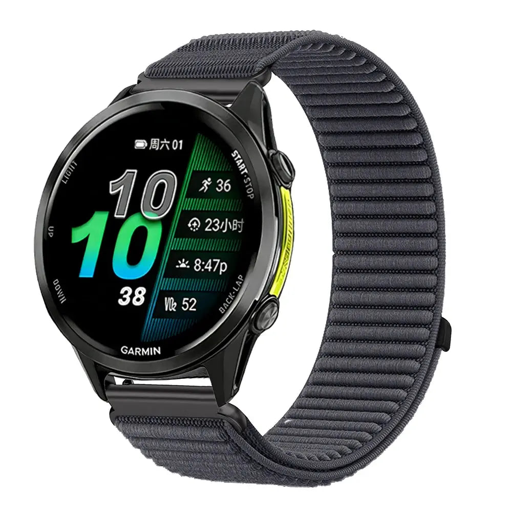 18mm 20mm 22mm Nylon Strap for Garmin Forerunner 970 965 955 570 165 265S/Active 6/5 Breathable Bracelet for Garmin Venu 4/3/3S
