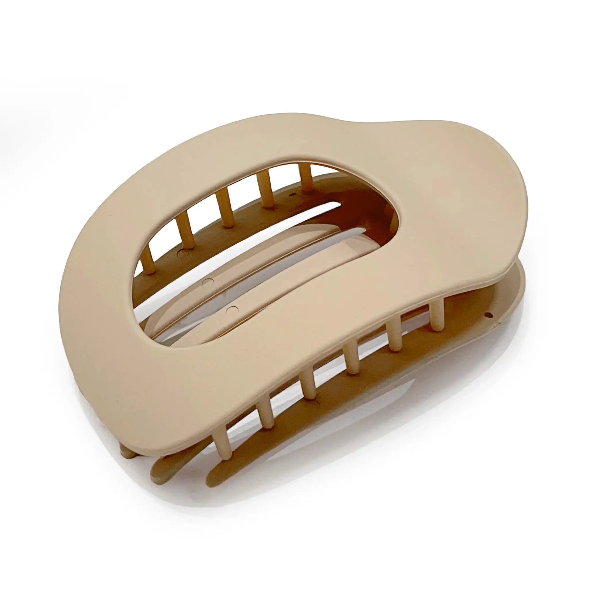 LuxeHair Oval Leopard Hair Claw Clip Curved Matte Acrylic For Secure All Day Hair Styling