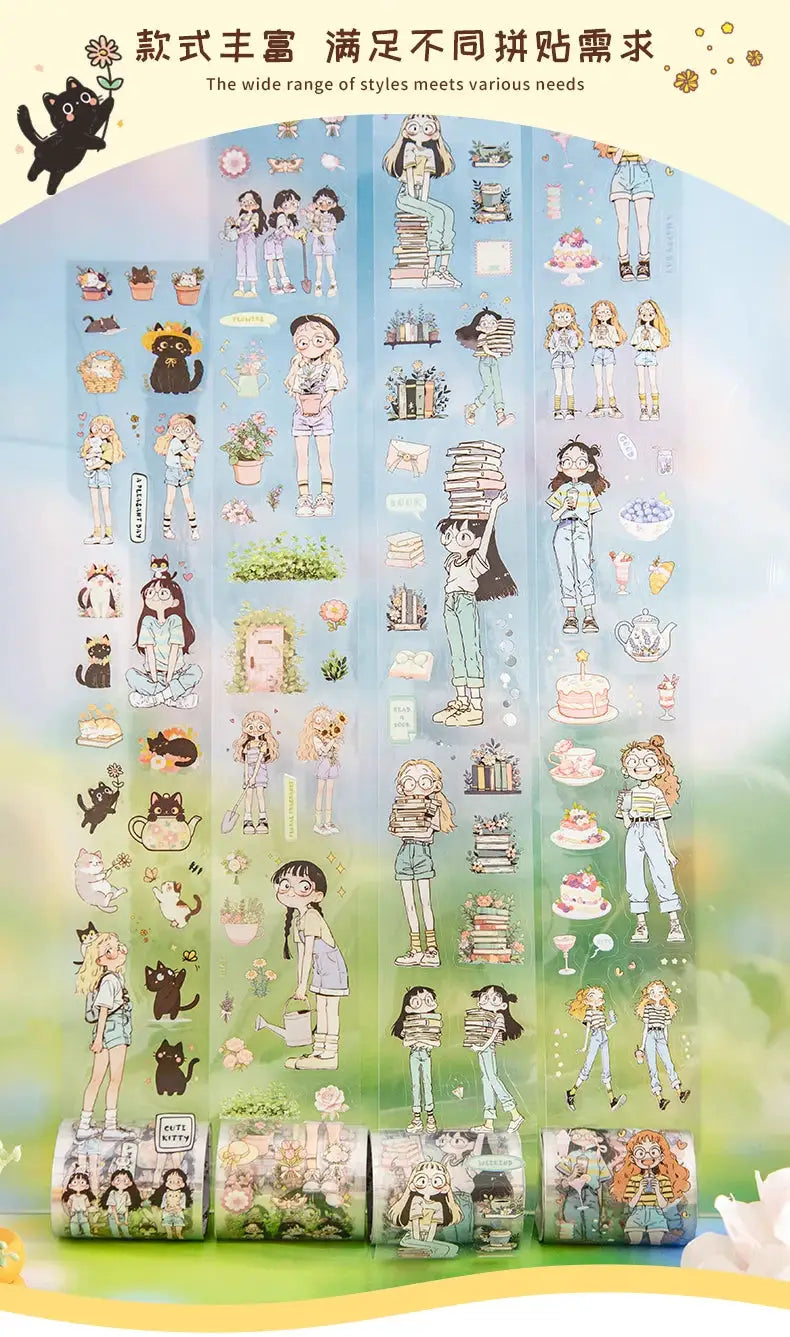 Mr Paper Washi Tape roll by Simples Market featuring kawaii character designs for journaling and scrapbooking