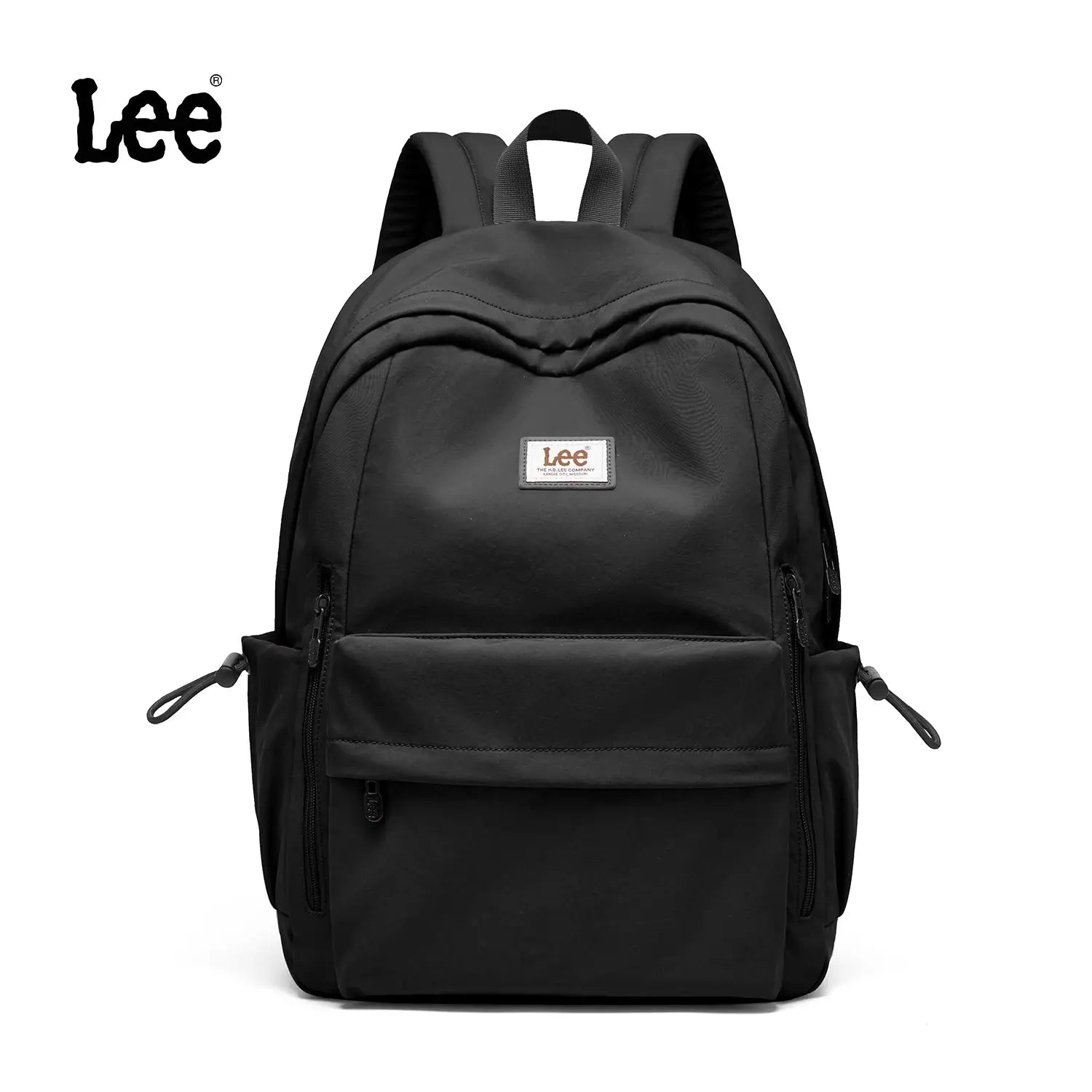 Lee lightweight 16-inch laptop backpack in black Oxford fabric