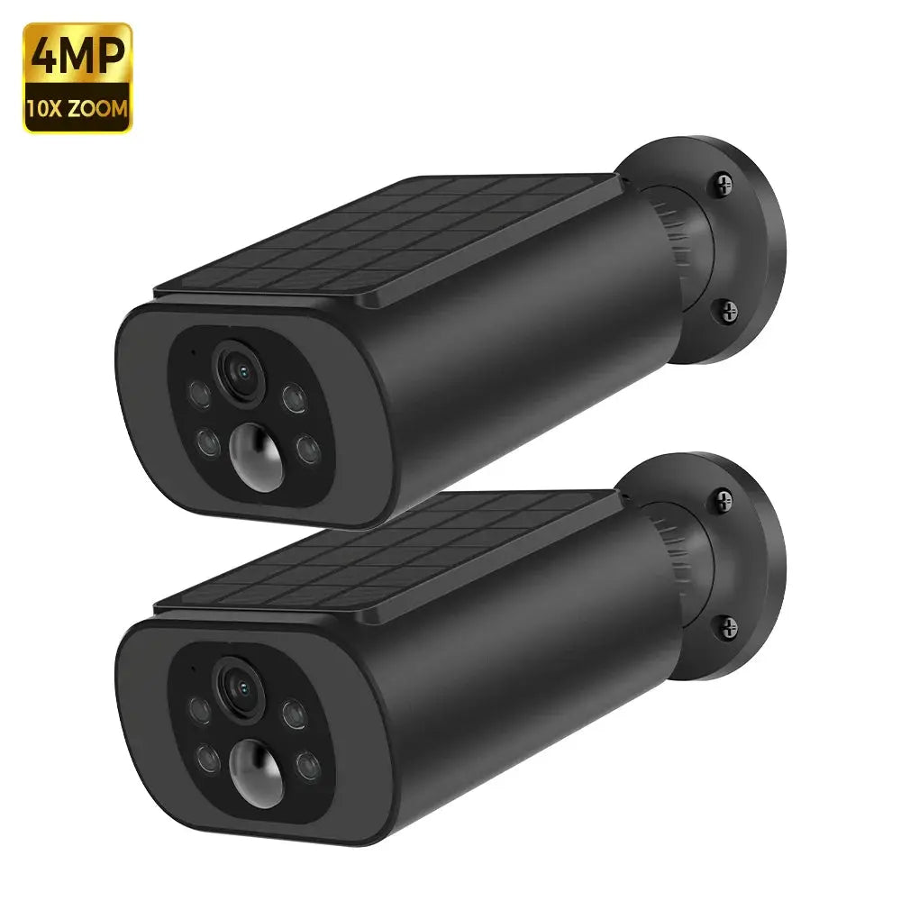 ALEVIO 2.5K Outdoor Solar Wireless Camera with AI Detection Human Pet Vehicle PIR Motion Light Night Vision and Battery