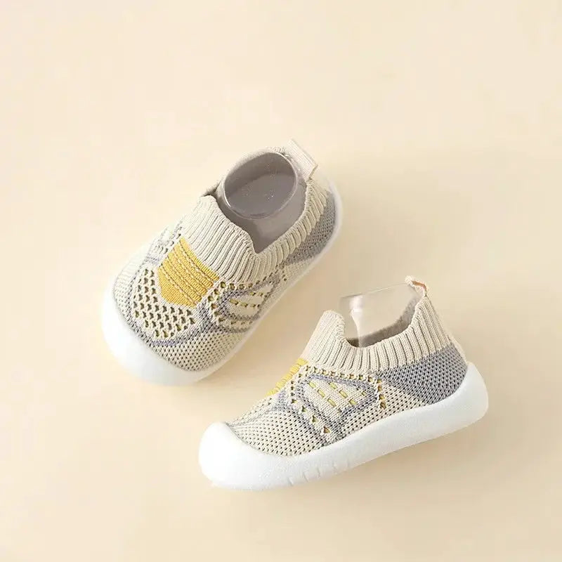 Bonkawoo Baby Shoes Anti Slip Breathable Infant Crib Socks With Rubber Sole For Boys And Girls