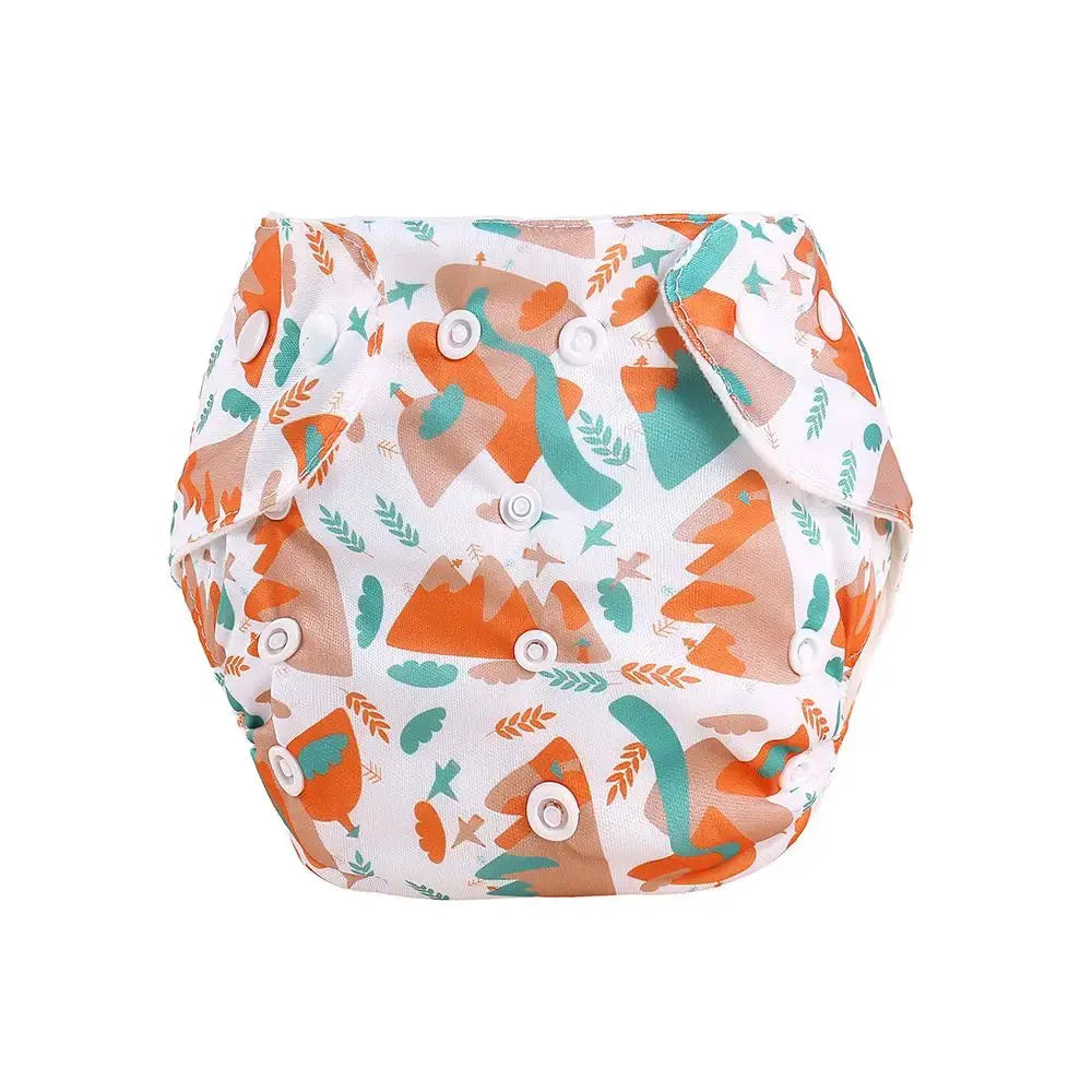 Eco Friendly Washable Reusable Cloth Diapers For Babies Grid Pattern Cotton Adjustable Training Pants 1 To 3 Years