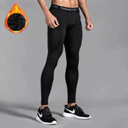New Mens Pro Sports Leggings For Basketball Football Running Warm Fleece Lined Trousers High Stretch Autumn Winter