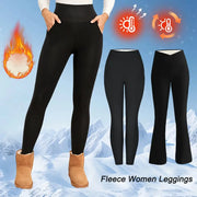 CozyNest Fleece Leggings For Women High Waisted Thermal Tights With Tummy Control For Winter Warmth