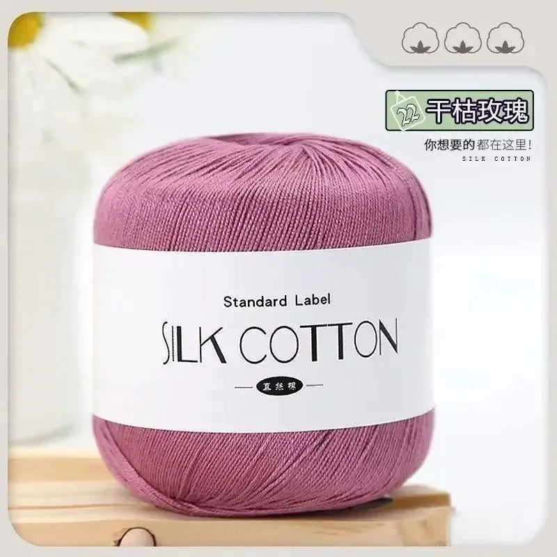 50g Silk Lace Cotton Milk Crochet Yarn For Baby Hand Knitting Warm Soft Thread Cross Stitch Supplies