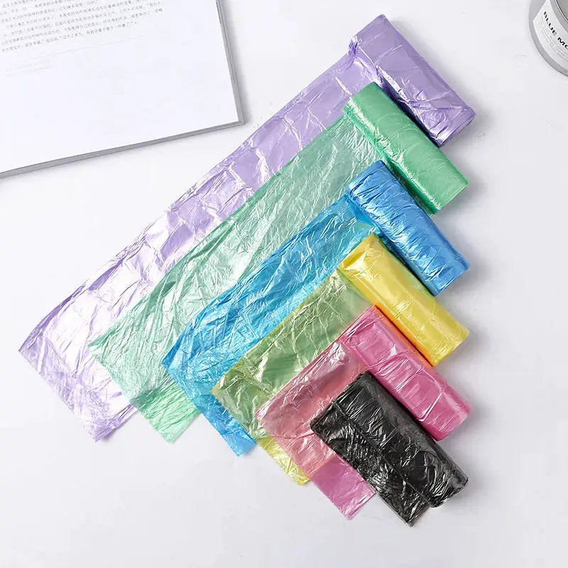 5 Rolls Pack Small Disposable Trash Bags For Kitchen Cleanup And Household Waste Bags