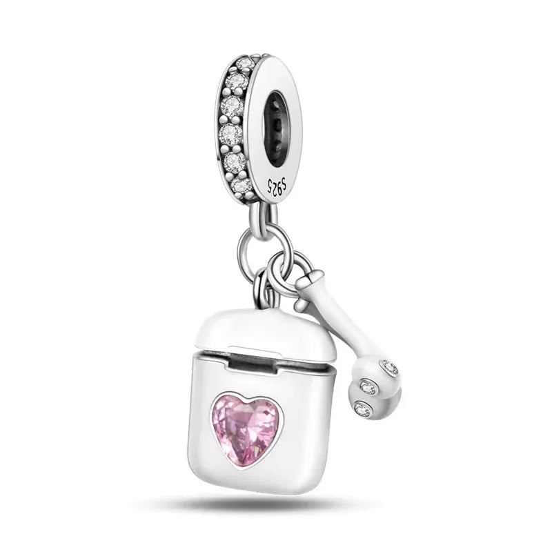 Silver Tone Sunflower And Four Leaf Clover Charm Pendant For Women Bracelet Jewelry Making