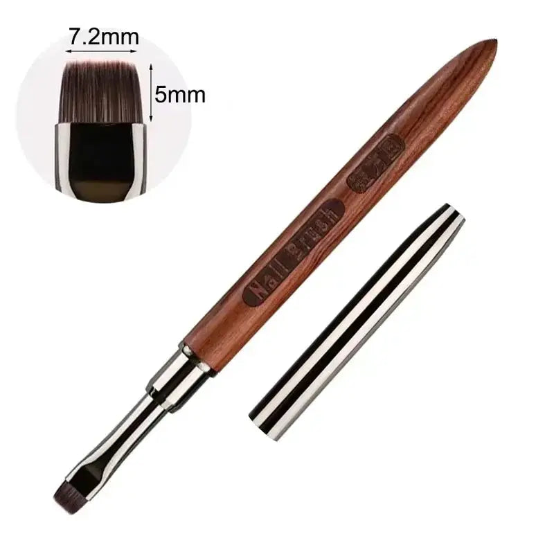 NailCraft Wood Gel Painting Brush For Gel Tip Extensions And Acrylic Builder With Precision Fine Bristles For Nail Art