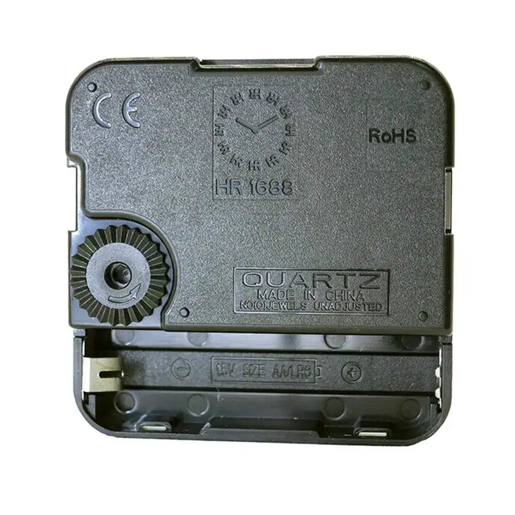 Clock mechanism quartz movement with gears, gray plastic housing for wall or hanging DIY clock repair