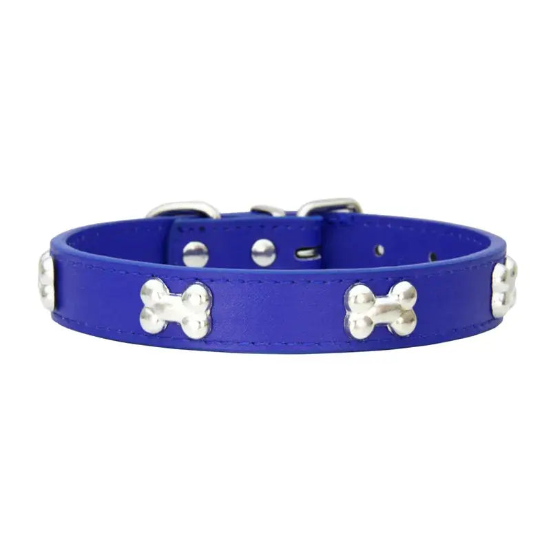 Bone Leather Durable Pet Collar For Dogs And Cats Puppies Pugs Chihuahuas Small And Large
