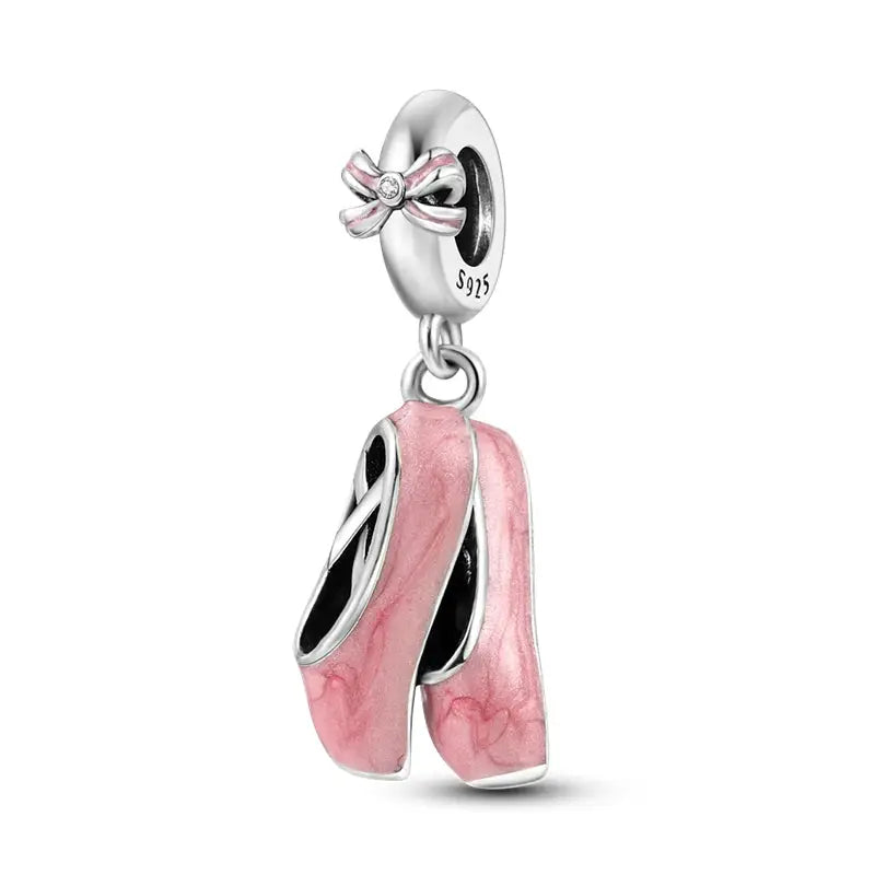 925 Silver Charms Beads for Pandora Style Bracelets Women Animal Charms in Blue Red Green Pink Yellow Gift
