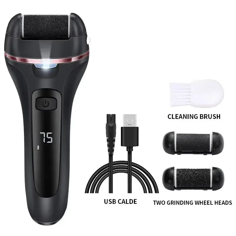 PureEase Rechargeable Electric Foot Grinder USB Powered Callus Remover With Adjustable Speeds For Men And Women