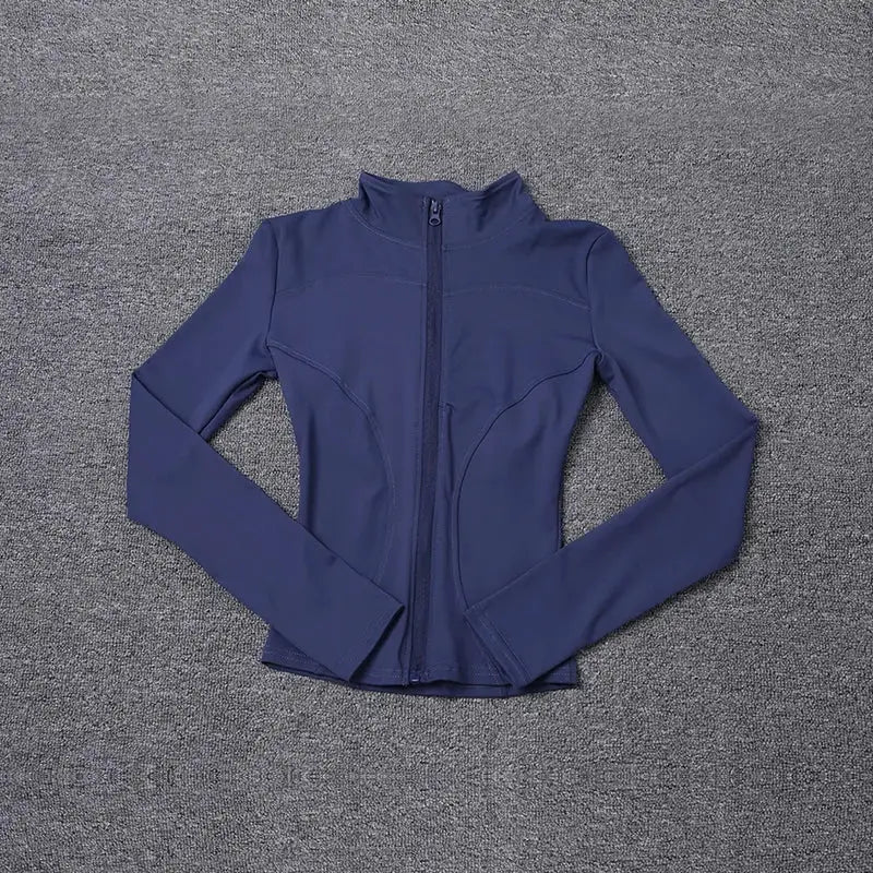 VitalWear Women Sport Jacket Long Sleeve Breathable Stretch Knit Fabric For Workouts Gym Yoga Training