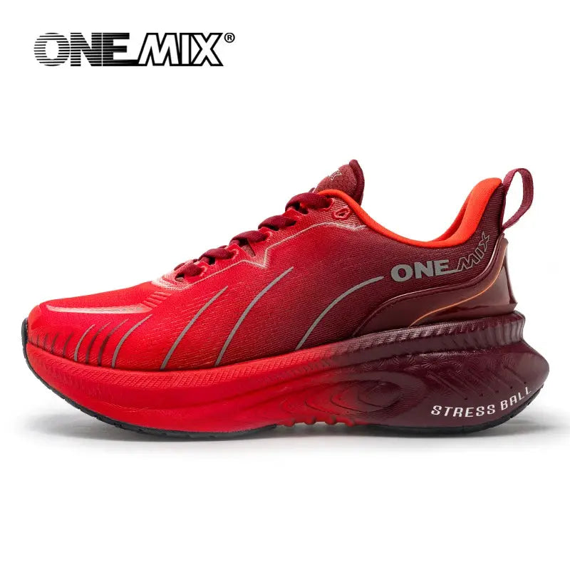 Onemix Cushioning Running Shoes For Men And Women Lightweight Non Slip Lace Up Athletic Sneakers For Heavy Runners