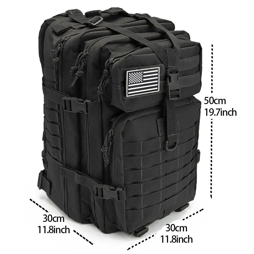 RidgeGuard Tactical Backpack 30L and 50L Durable MOLLE Pack for Hiking Trekking Hunting and EDC