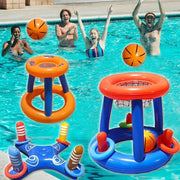 Inflatable Water Basketball Hoop For Pool And Backyard Interactive Fun Durable Outdoor Water Toy