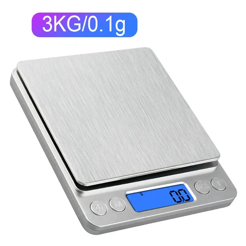 EverWeigh PrecisionGem Mini Digital Scale 3kg 0.1g For Jewelry Kitchen Baking Blue Backlit LCD