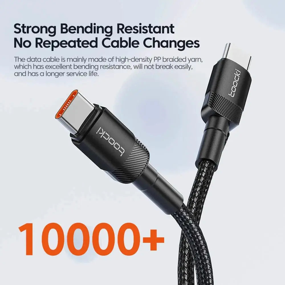 Toocki 100W USB C To USB C Cable PD 3.0 Quick Charge 4.0 Fast Charging And High Speed Data Transfer