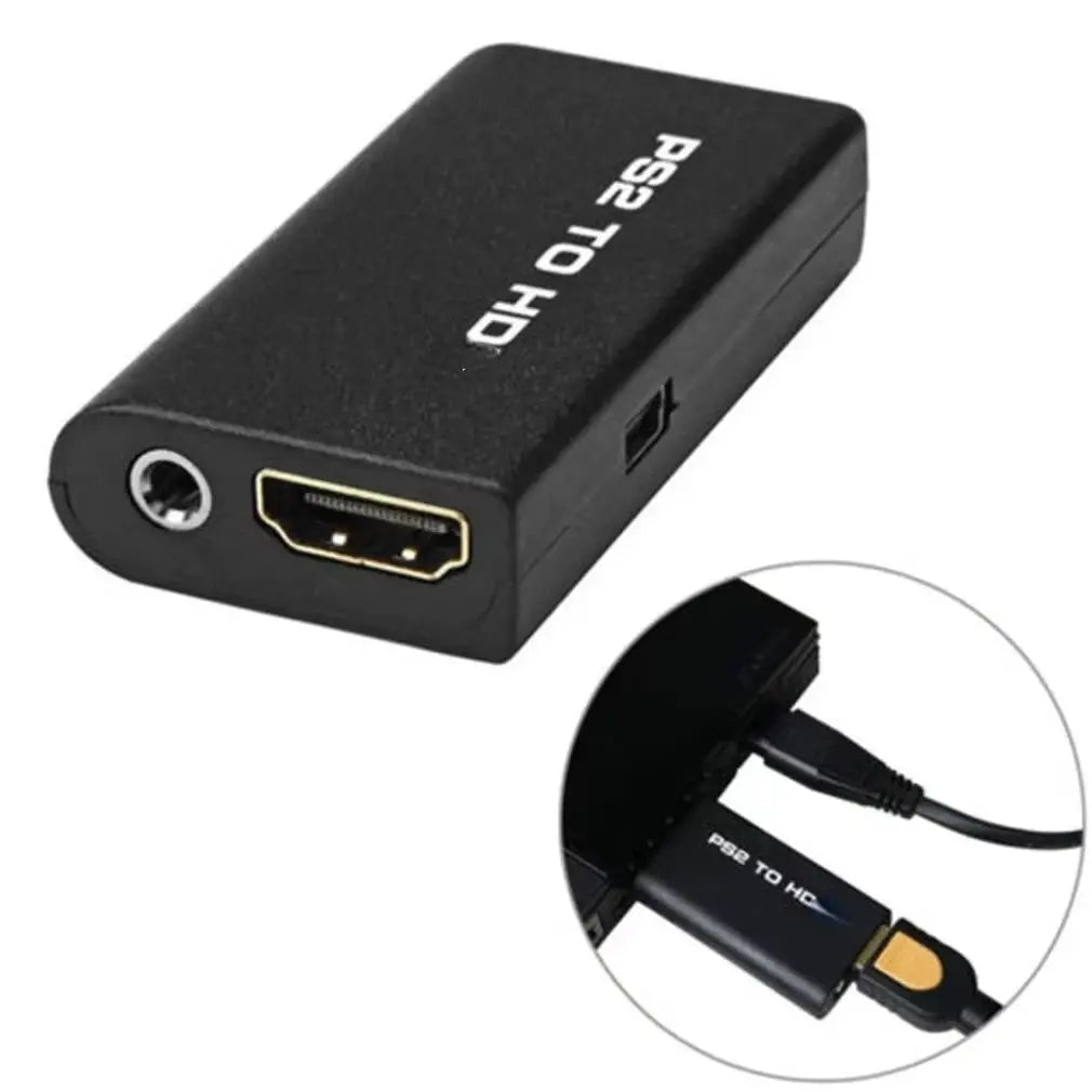 PS2 To HDMI Converter Adapter With Audio Cable Supports All PS2 Display Modes 480i 480p 576i