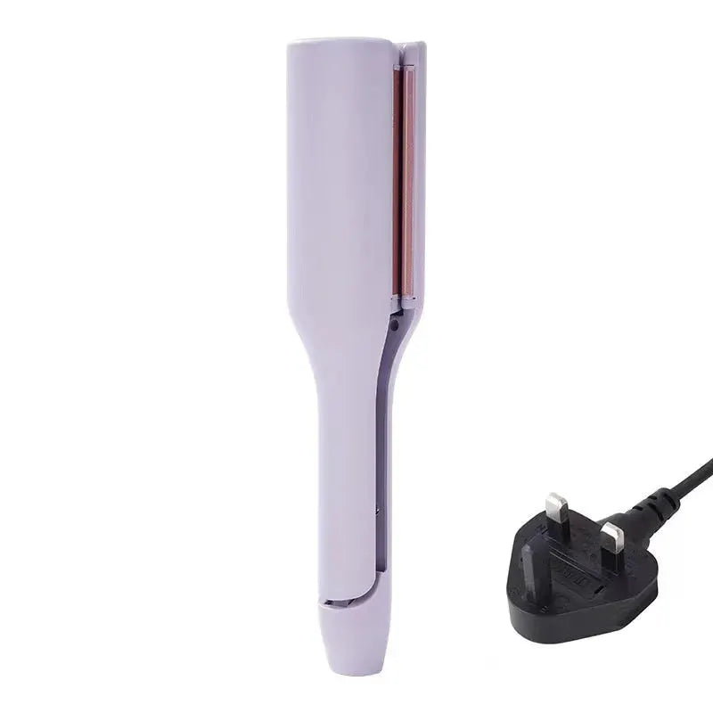 Hair curling iron 32mm deep wave crimper, lavender, Simples Market, plug-in, 4-temperature adjustable