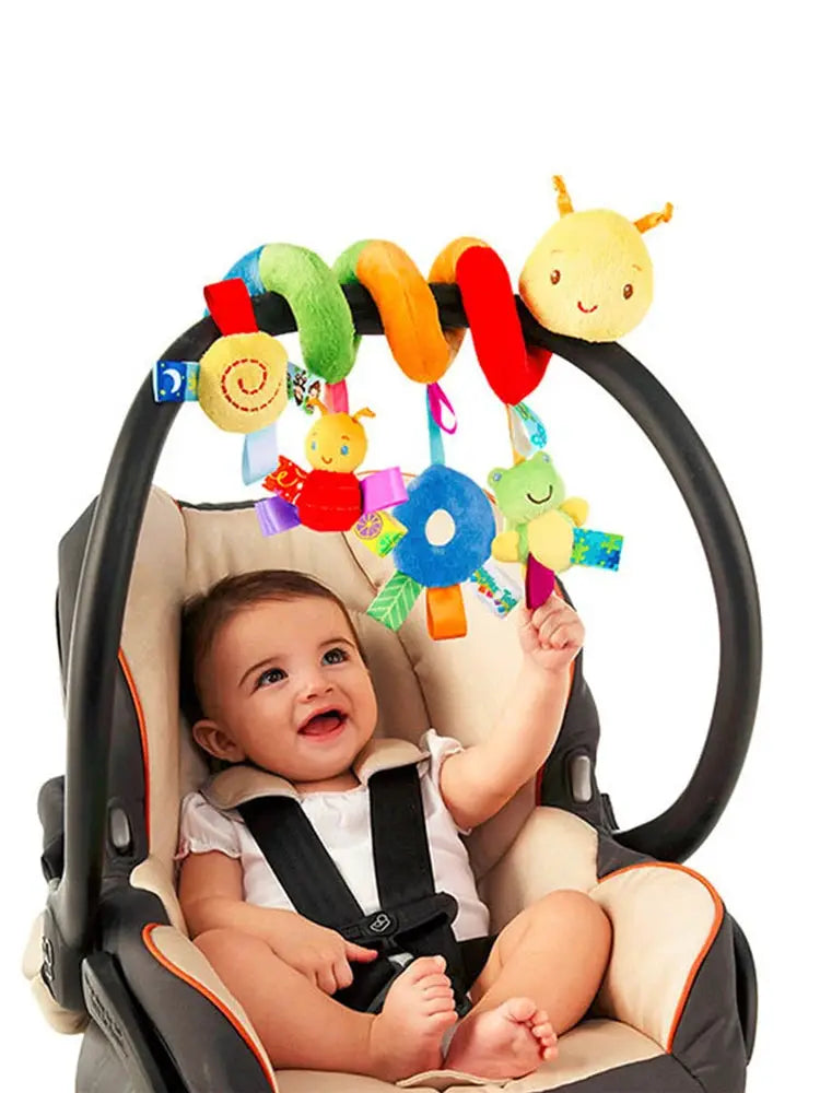 0 To 6 Months Colorful Label Bed Toy For Infants Hanging Around Crib And Car Seat Comfort And Sensory Toy