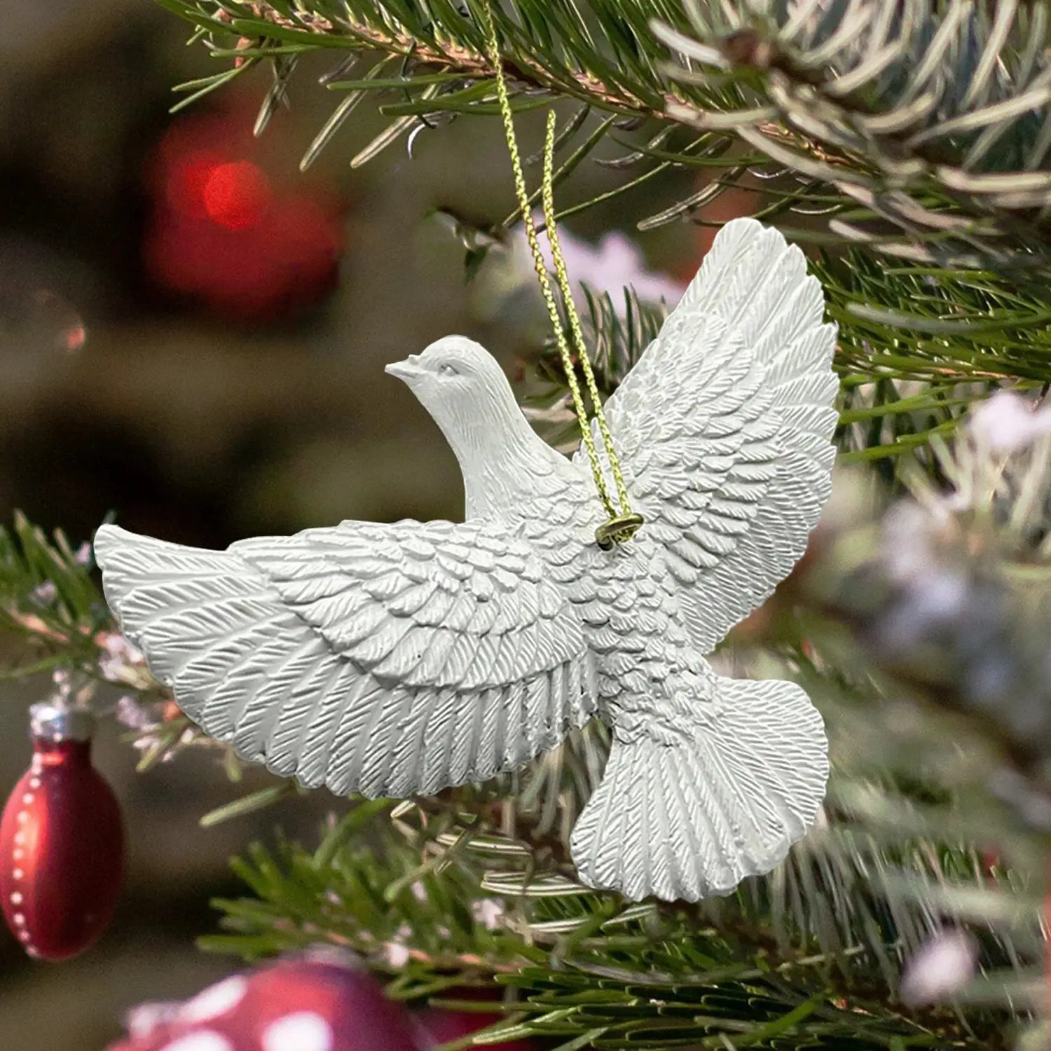 Style Friendship Doves Resin Christmas Ornament Set Two Doves Home Decor Tree Ornament Gift For Someone Special