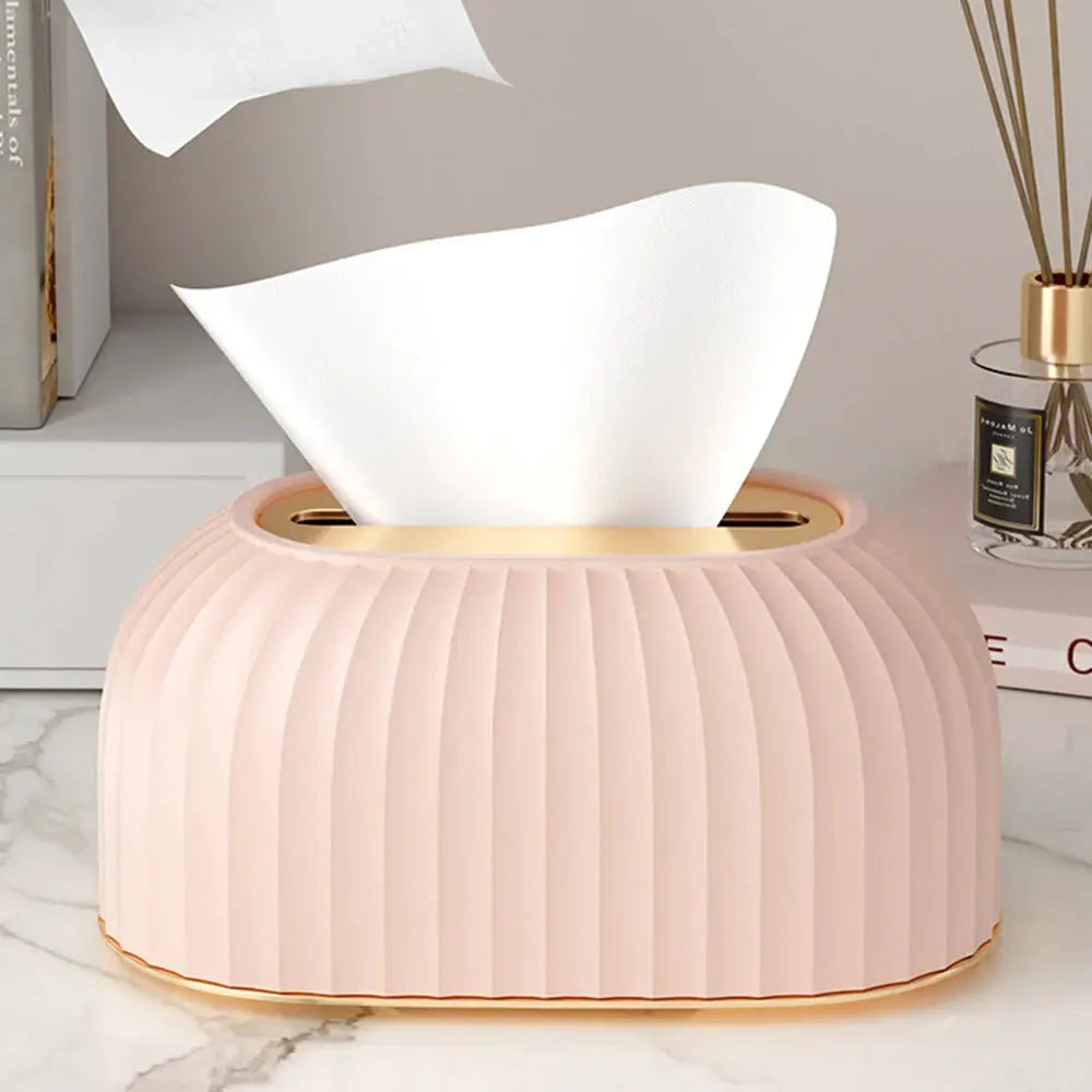 One Piece Tissue Box Holder With Spring For Home Living Room Desktop High End Light Luxury Aesthetic