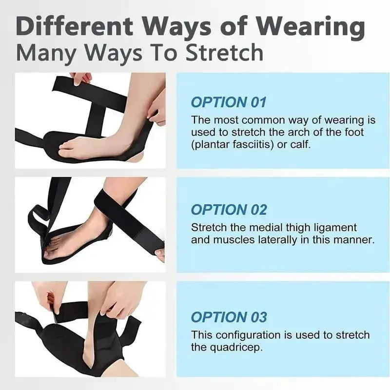 Yoga Stretching Band With Segmented Adjustment For Leg And Foot Rehabilitation Heel Calf Ankle Hip Lower Back Relief