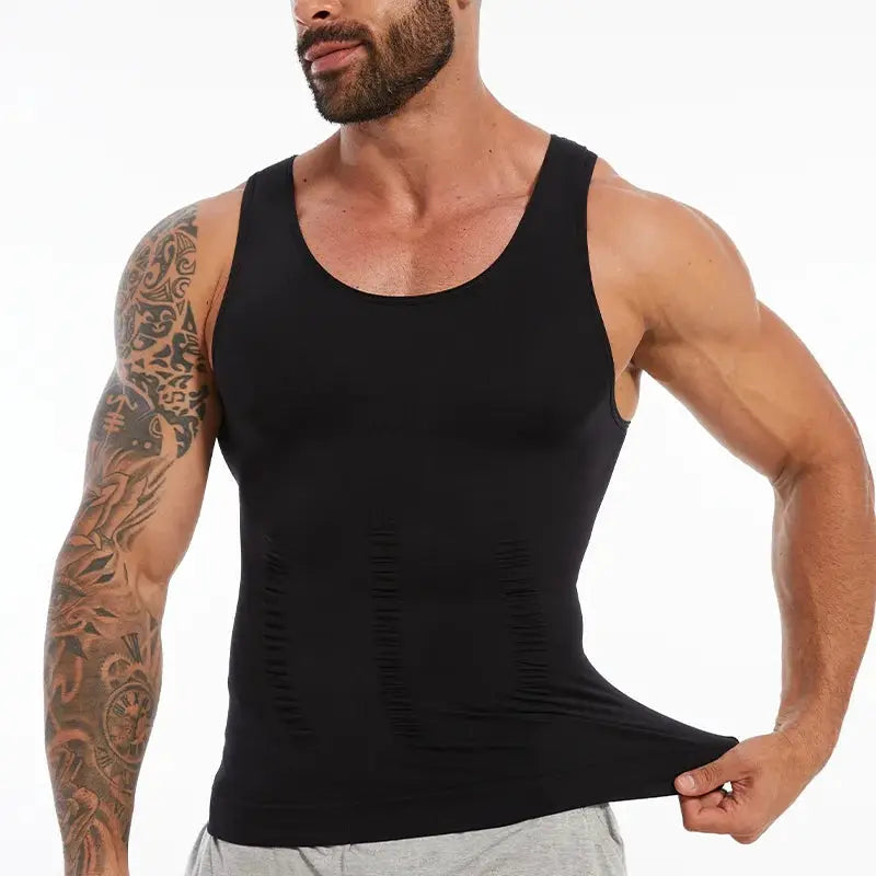 Simples Market men's sleeveless shapewear tank top in black