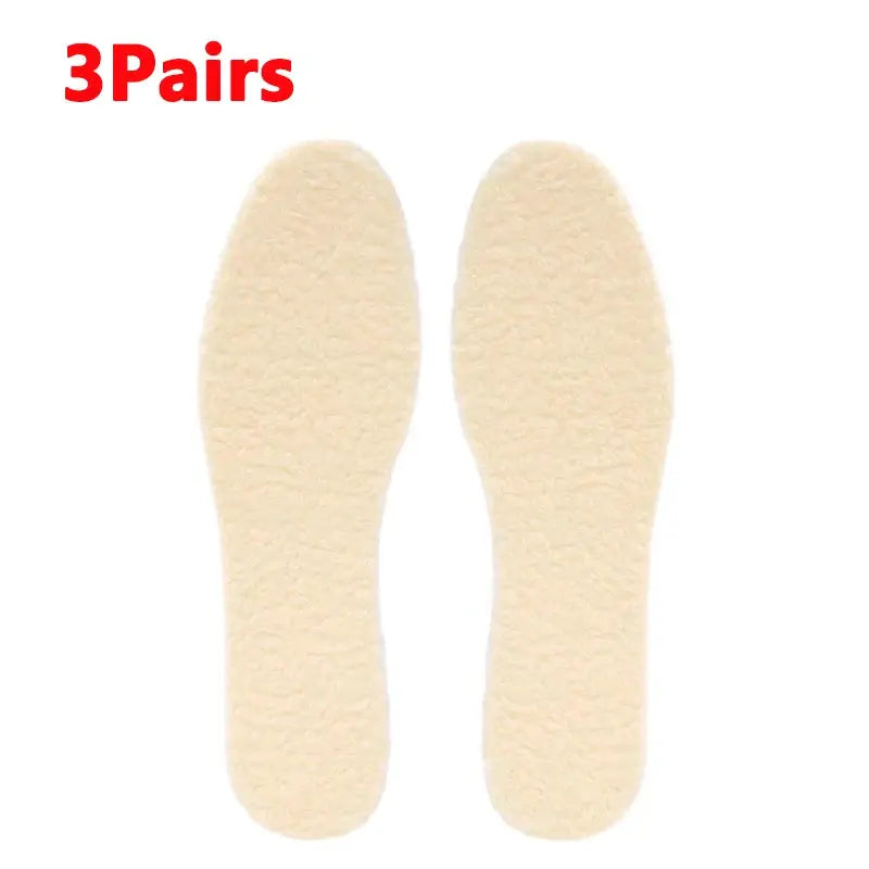 Unisex Winter Thermal Insoles Soft Plush Thickened Shoe Inserts For Men And Women Keep Feet Warm