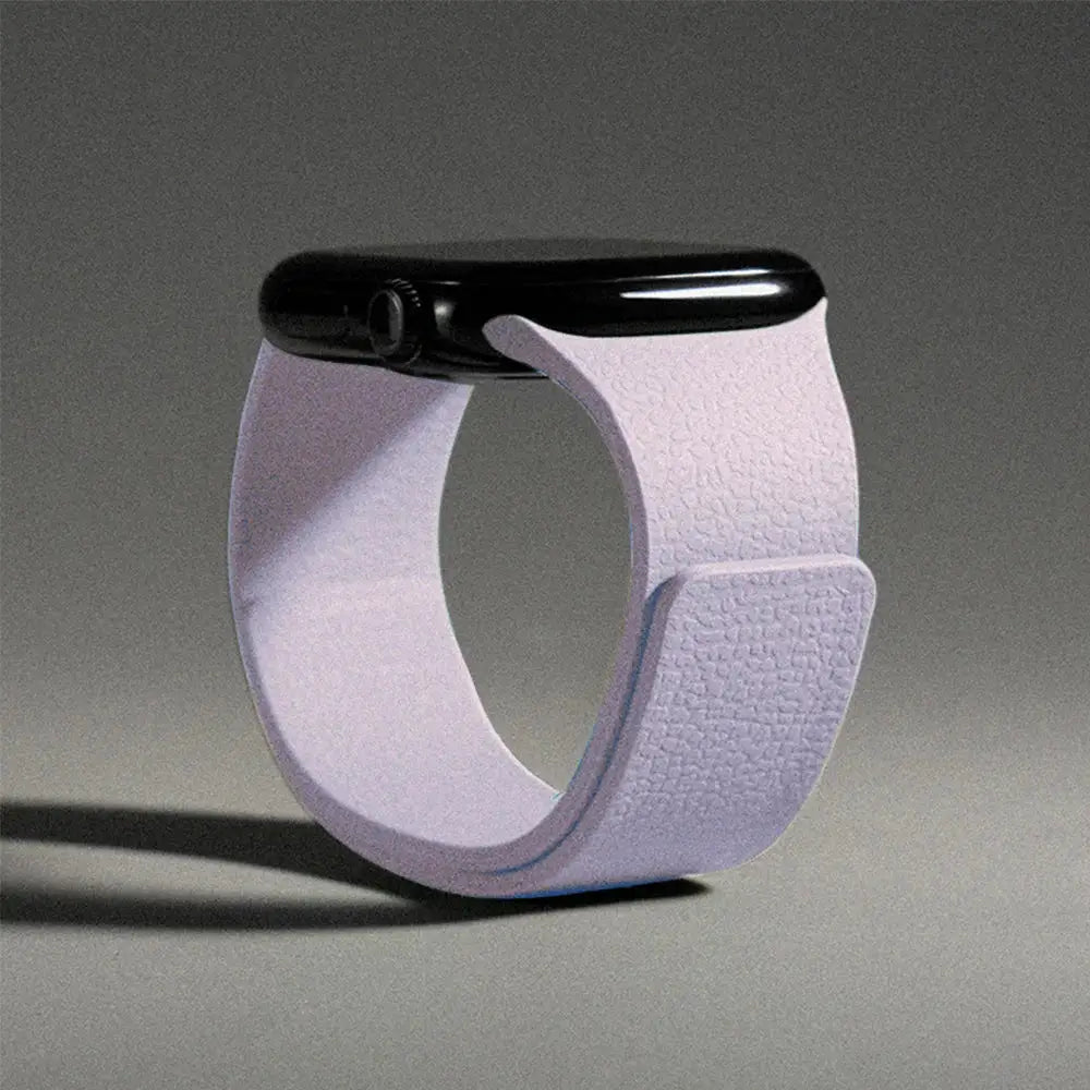 Lavender silicone magnetic Apple Watch strap, for 40–49mm bands