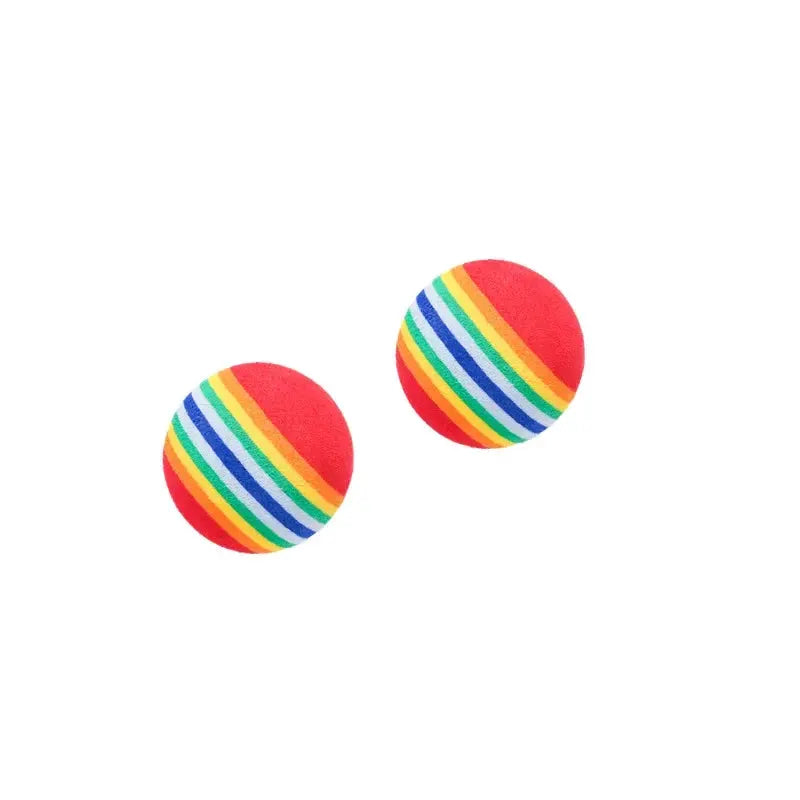 Rainbow EVA Cat Toy Ball Interactive Chewing Rattle Scratch Ball For Cats And Small Dogs Pet Toys