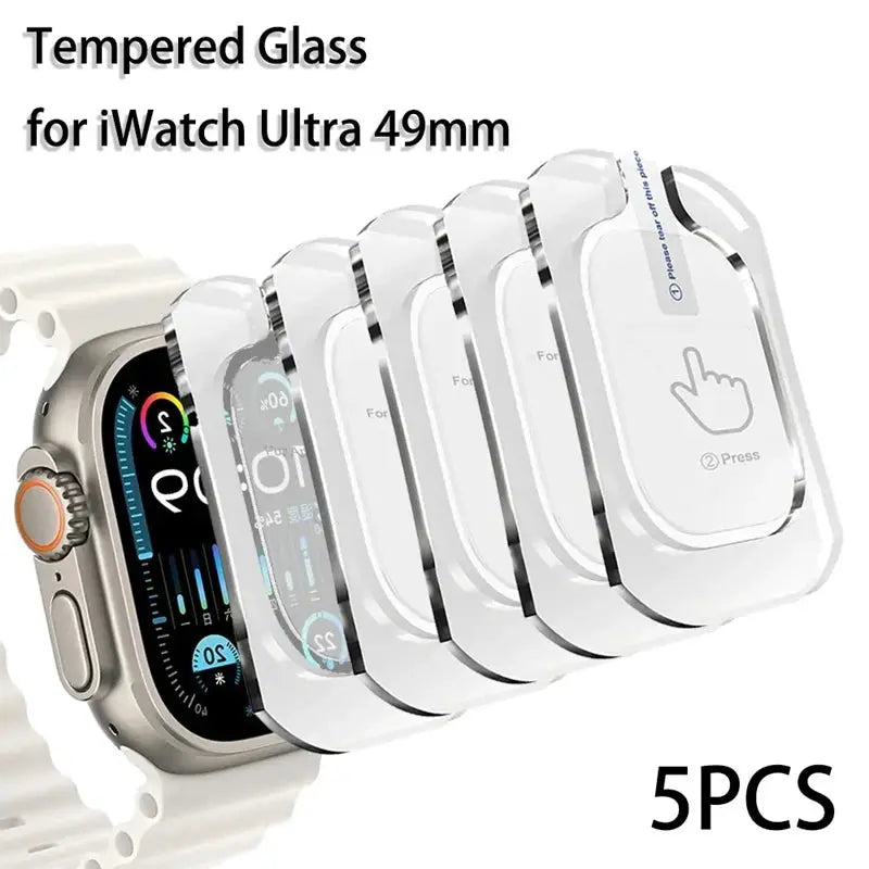 Tempered Glass for Apple Watch Ultra 1 2 3 49mm Anti-Scratch Screen Protector IWatch Ultra Seconds Installation Protective Film