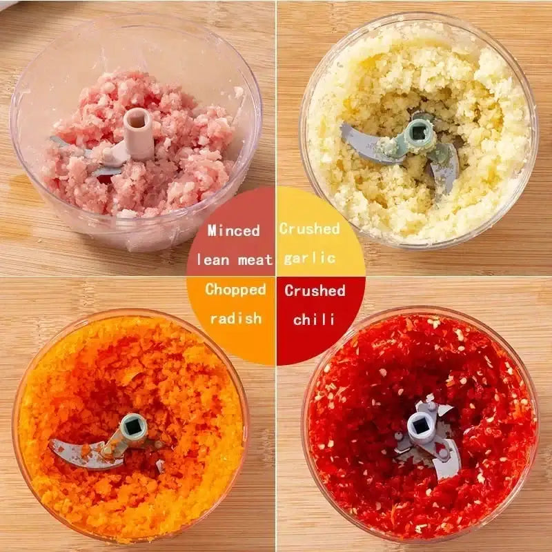 500 To 900ML Garlic Chopper Manual Rotate Vegetable Cutter Chopper Slicer Kitchen Gadget For Garlic And Vegetables
