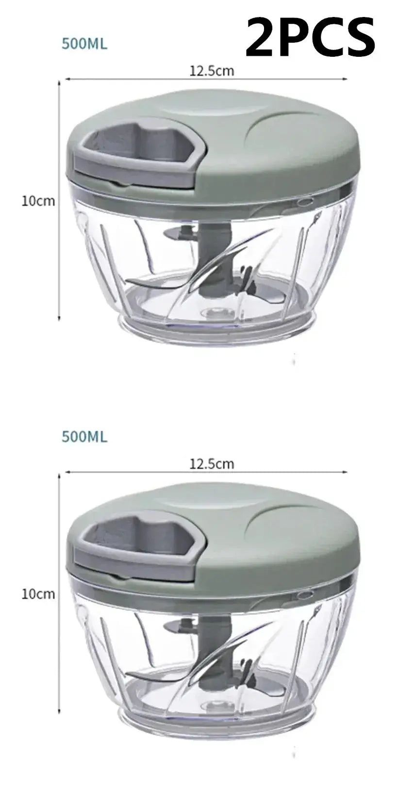 500 To 900ML Garlic Chopper Manual Rotate Vegetable Cutter Chopper Slicer Kitchen Gadget For Garlic And Vegetables