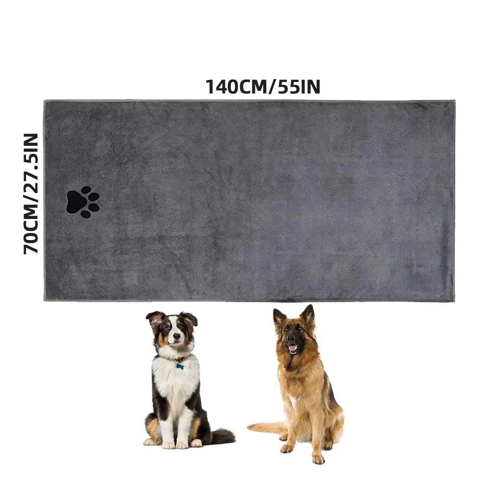 Three Size Options Microfiber Pet Bath Towel Embroidered Super Soft Absorbent for Cats and Dogs Grooming Supplies